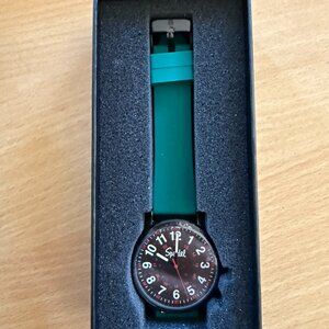 Speidel Scrub Watch - Green band / Black face